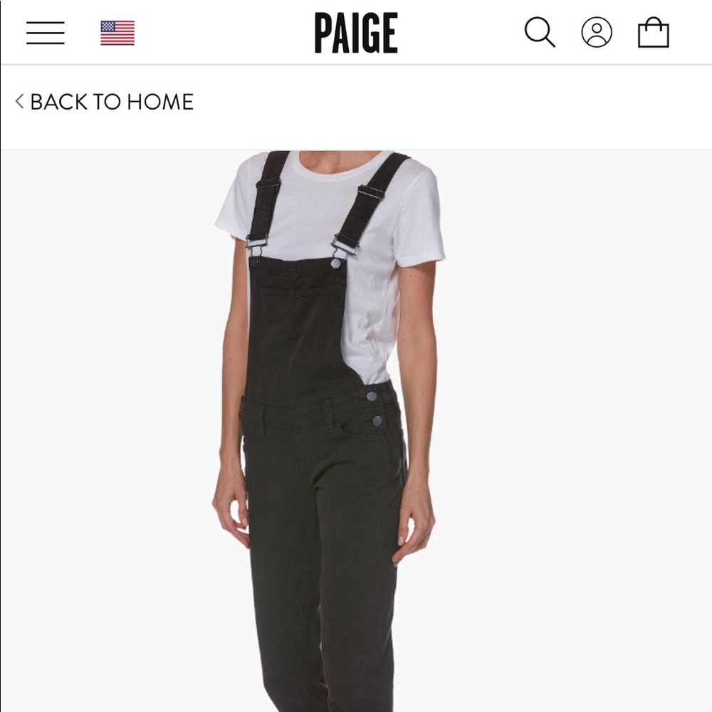 Paige vintage black overalls
